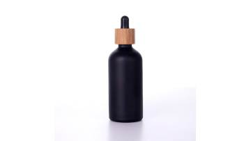 100mlBlack Frosted Essential Oil Bottle With Bamboo Dropper