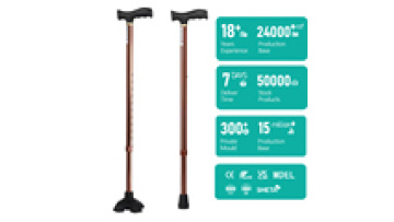 Regulate Height Convenient Small Design Aluminum Alloy Folding Crutches Non-Slip Four-Legged Single Cane for Elderly Convenience1