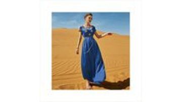 Women's Boho Vintage Silk Saree Dress1