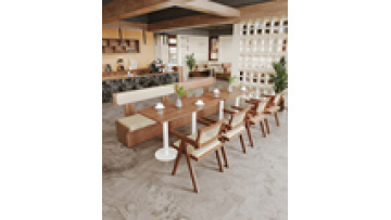 Factory direct price commercial furniture cafe I shape leather and wood bench sectional sofa for booth restaurants1