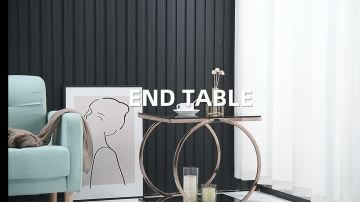 TL-AS519 Dual-Tier Rose Gold  Side Table