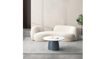 Cream style art designer curved sofa beauty salon hotel simple luxury light luxury lamb velvet three-person furniture sofa1