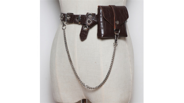 Crocodile Embossed Leather Mini Belt Bag