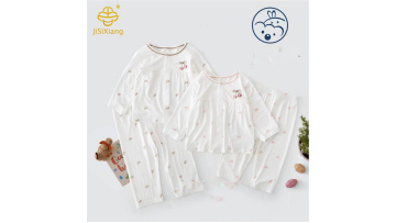 Cartoon Cherry Printed Parent Child Home Clothing for Infants and Young Children