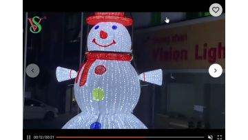 3D Snowman Motif Lights