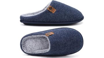 ONCAI Men's Comfort Memory Foam Wear-Resistant Slippers