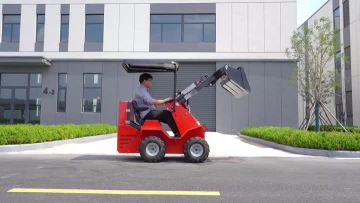 Ride-on skid steer loader
