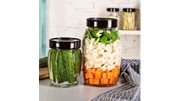 Wholesale Sealed Glass Storage Jar Round Glass Storage Jar Pickles Jar Chili Sauce Bottle1