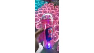 Unicorn Summer Ice Cup with lid and straw double plastic cup with flashing light1