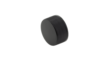 28/410 Black Plastic Ribbed Screw Cap