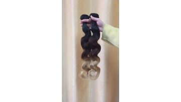 DropShipping Grade 10A Virgin Hair Weave Peruvian Hair Color 1B4/27 Body Wave Ombre Hair Extension.1