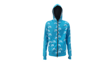 blue face zip up hoodie