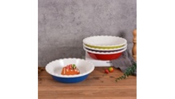 French Home Kitchen Round Colorful Ceramic Bakeware1