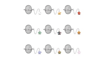 20MM Star Pendant Charms Stainless Steel Mesh Tea BallKC9088S-20MM