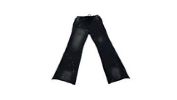 Mens  Custom your own Logo flared splash Vintage Acid Washed sun fader cotton pant1
