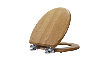 Toilet seat oak grain