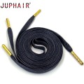 JUPHAIR 1 Pair Multi-Color Waxed Flat Shoelaces Dress with Metal Tips Leather Shoes Sneaker Durable Waterproof Laces