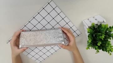 Custom cute shiny glitter pencil case