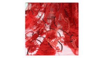 3d flower lace embroidered fabric feather lace fabric red lace fabric1