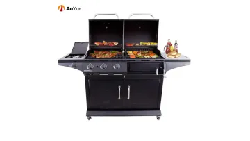 Gas and Carbon Oven Grill Smokeless Barbecue Equipment BBQ1