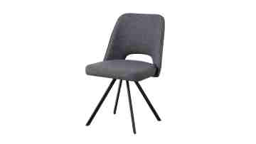 BR-25A34 upholstered fabric dining chair grey