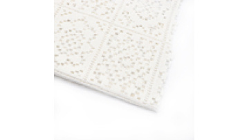 Recycled CT Lace Fabric 35%Polyester 65%Cotton Customizable 230gsm Warp Knitted Fabric for Garment Accessories1