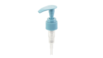 Custom 20/410 Blue Ribbed Up-Down Lock Lotion Pump