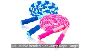 Adjustable Beaded Kids Jump Rope Tangle Free Soft Segmented Skipping Rope1