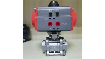 Three-piece Pneumatic Internal Thread Ball Valve