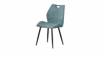 BR-25A20 Elegant Modern Dining Chair with Sleek Black Iron Legs for Contemporary Homes