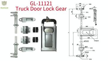 GL-11121+GL-13116 Truck Steel Door Lock with Hinges