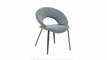 BR-25A07 Modern Dining Armchair with Sleek Metal Legs for Contemporary Homes