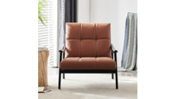 Modern minimalist single sofa Italian minimalist designer living room balcony leather light luxury leisure sofa chair1
