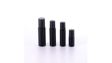Black glass roll on bottle