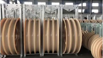 stringing pulley block cable roller
