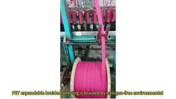 PET Red Braided Sleeving