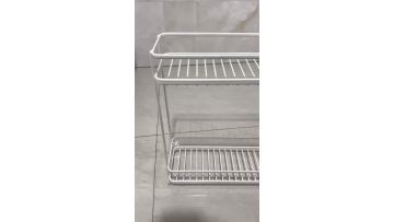 Bathroom - Two-tier storage rack (white spray paint)