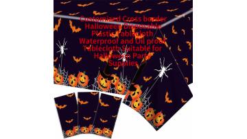 Halloween disposable plastic tablecloth