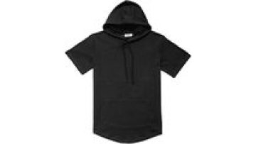 Wholesale High Quality Mens Hoodies Custom Logo Short Sleeve Acid Wash Hoodie For Men1