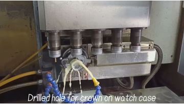 Drilled hole on watch crown