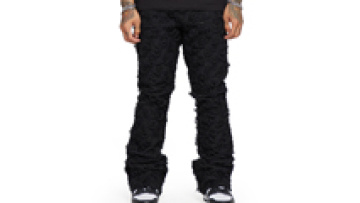 Jeans Acid Wash Stack Distressed Ripped Effect Jeans Custom Men's Jeans1