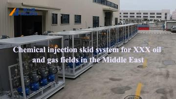 Chemical injection skid system for XXX oil and gas fields in the Middle East