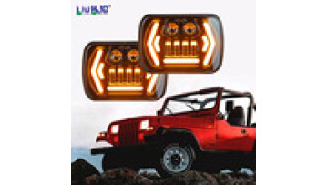Huiguang 90w Hi/lo Beam 6x7 5x7 Projector Sealed Beam Rectangle Truck Led Headlights With Drl1
