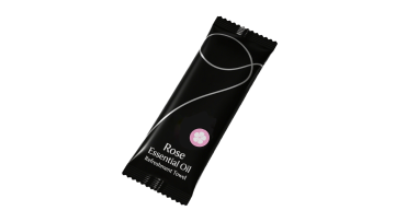 Wet towels wrapped separately in aviation white lavender scented hot and cold wet towels