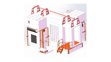 Robot paint Powder coating oven Aluminium Profile High Capacity Automatic horizontal Powder Coating Line Equipment1