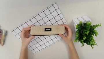 Custom fashion partysu flax pencil case