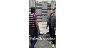 Customers visit TianGe Acoustic Group to view acoustic products and showroom