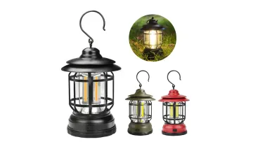 Portable LED Lantern for Camping with Retro Design and Rechargeable Battery1