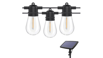 15m 15 bulbs Solar S14 Bulb String Light