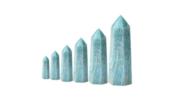 Amazonalite Single Pointed Hexagonal Prism Beads Ornament 37SP1492